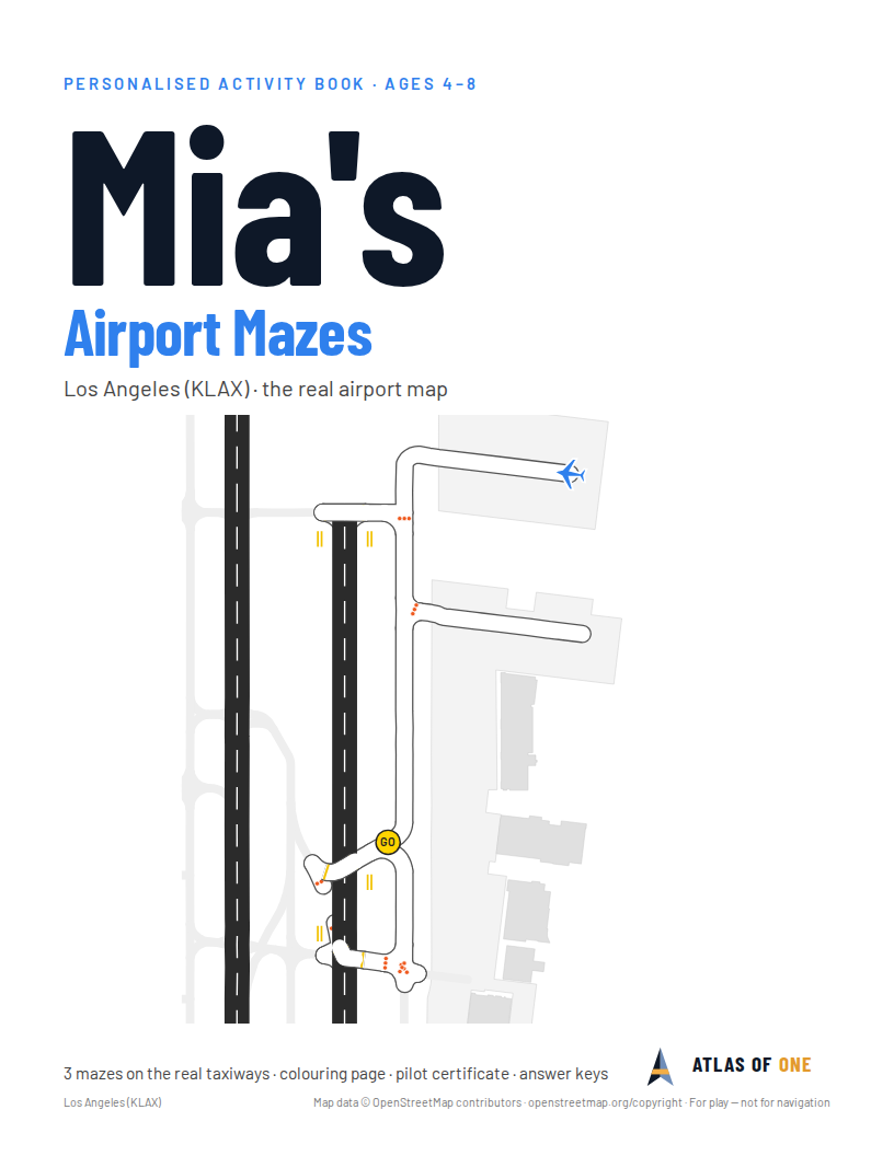 Sample cover: Mia's Airport Mazes, Los Angeles (LAX)